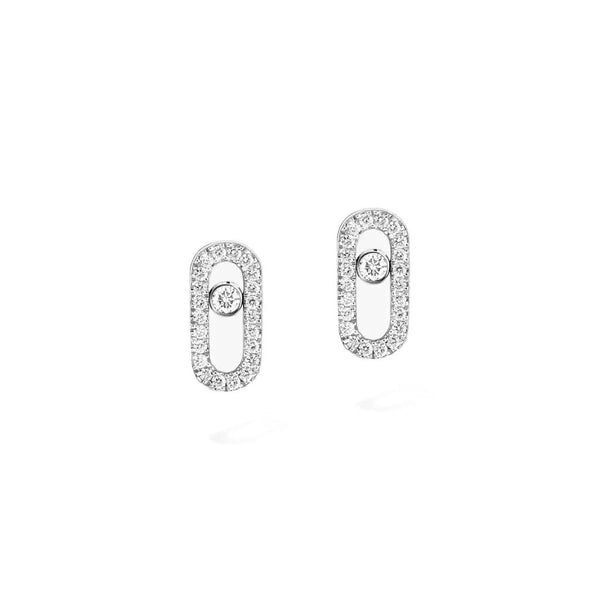 Yellow Gold Diamond Earrings Move Uno - 1